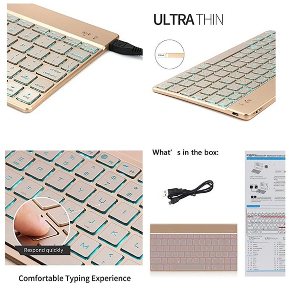 iOS/Android Tablet Back-lit Bluetooth Keyboard - Picture 4 of 5